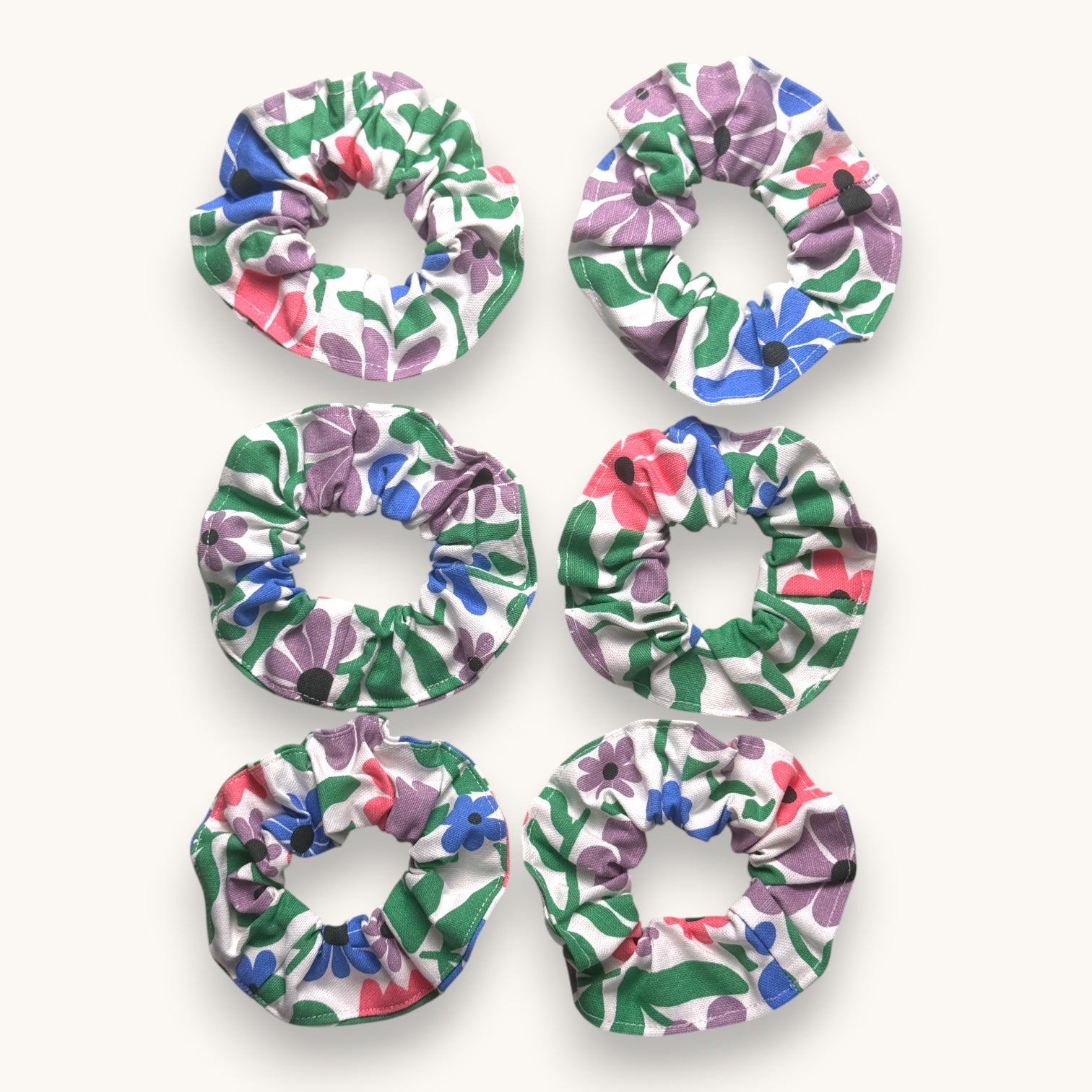 Chouchou Fleurs Années 70 fait main upcyclé – Quintín