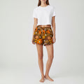 Short parachute Caravan Flowers – Coton upcyclé – Taille unique S à L – Unisexe – Collection Années 70 – Quintín